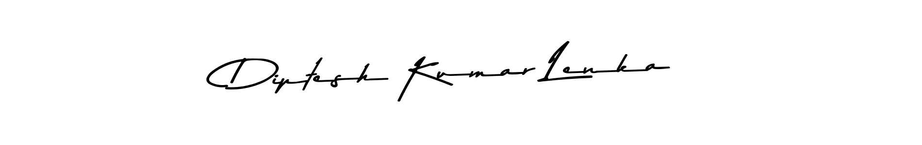 Create a beautiful signature design for name Diptesh Kumar Lenka. With this signature (Asem Kandis PERSONAL USE) fonts, you can make a handwritten signature for free. Diptesh Kumar Lenka signature style 9 images and pictures png