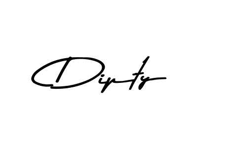 Make a beautiful signature design for name Dipty. With this signature (Asem Kandis PERSONAL USE) style, you can create a handwritten signature for free. Dipty signature style 9 images and pictures png