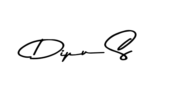 How to make Dipu S name signature. Use Asem Kandis PERSONAL USE style for creating short signs online. This is the latest handwritten sign. Dipu S signature style 9 images and pictures png