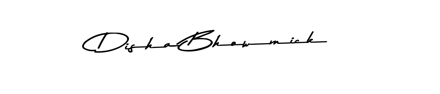 How to make Disha Bhowmick name signature. Use Asem Kandis PERSONAL USE style for creating short signs online. This is the latest handwritten sign. Disha Bhowmick signature style 9 images and pictures png