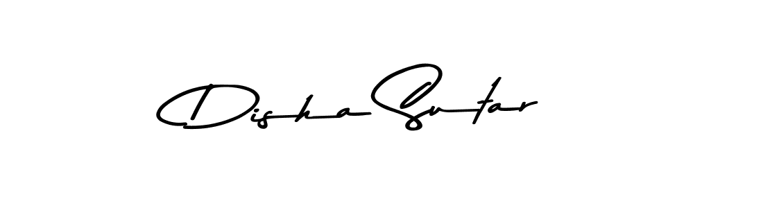 Make a beautiful signature design for name Disha Sutar. With this signature (Asem Kandis PERSONAL USE) style, you can create a handwritten signature for free. Disha Sutar signature style 9 images and pictures png