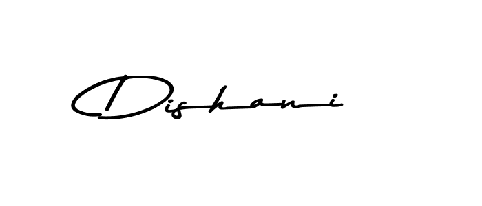 How to make Dishani name signature. Use Asem Kandis PERSONAL USE style for creating short signs online. This is the latest handwritten sign. Dishani signature style 9 images and pictures png