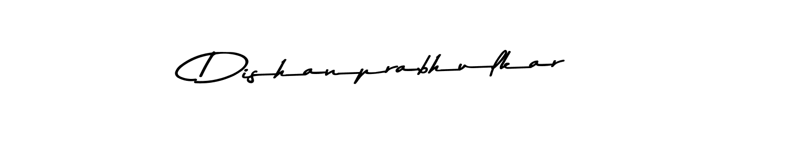 How to make Dishanprabhulkar name signature. Use Asem Kandis PERSONAL USE style for creating short signs online. This is the latest handwritten sign. Dishanprabhulkar signature style 9 images and pictures png