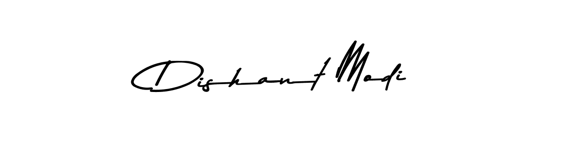 How to make Dishant Modi name signature. Use Asem Kandis PERSONAL USE style for creating short signs online. This is the latest handwritten sign. Dishant Modi signature style 9 images and pictures png