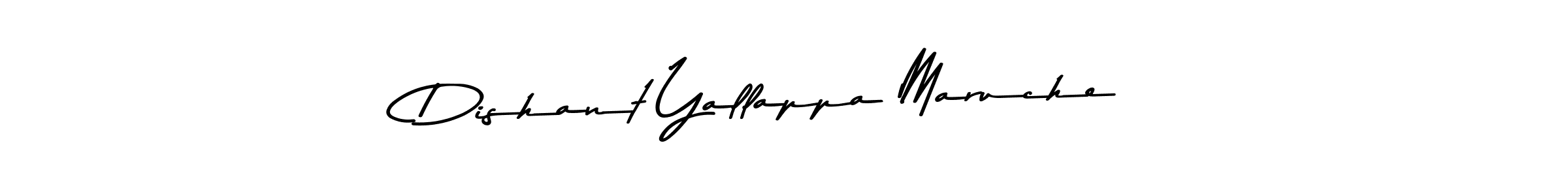 How to make Dishant Yallappa Maruche name signature. Use Asem Kandis PERSONAL USE style for creating short signs online. This is the latest handwritten sign. Dishant Yallappa Maruche signature style 9 images and pictures png