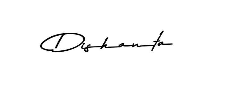 Use a signature maker to create a handwritten signature online. With this signature software, you can design (Asem Kandis PERSONAL USE) your own signature for name Dishanta. Dishanta signature style 9 images and pictures png