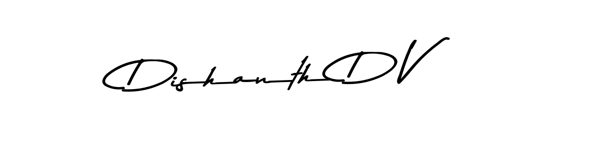 Create a beautiful signature design for name Dishanth D V. With this signature (Asem Kandis PERSONAL USE) fonts, you can make a handwritten signature for free. Dishanth D V signature style 9 images and pictures png