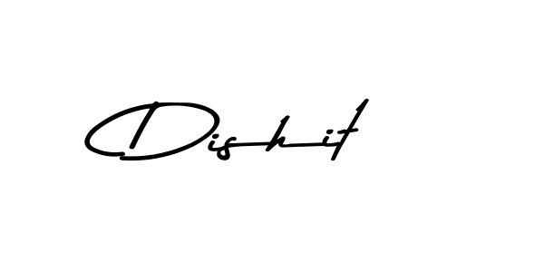 Make a beautiful signature design for name Dishit. With this signature (Asem Kandis PERSONAL USE) style, you can create a handwritten signature for free. Dishit signature style 9 images and pictures png