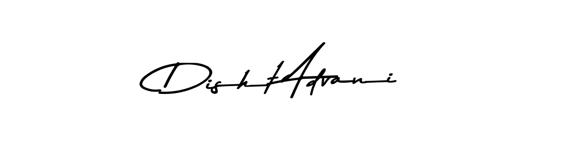 Make a beautiful signature design for name Disht Advani. With this signature (Asem Kandis PERSONAL USE) style, you can create a handwritten signature for free. Disht Advani signature style 9 images and pictures png