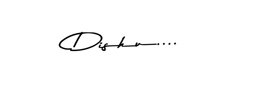 Design your own signature with our free online signature maker. With this signature software, you can create a handwritten (Asem Kandis PERSONAL USE) signature for name Dishu..... Dishu.... signature style 9 images and pictures png