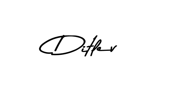 Make a beautiful signature design for name Ditlev. With this signature (Asem Kandis PERSONAL USE) style, you can create a handwritten signature for free. Ditlev signature style 9 images and pictures png
