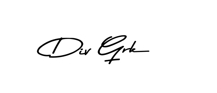 Design your own signature with our free online signature maker. With this signature software, you can create a handwritten (Asem Kandis PERSONAL USE) signature for name Div Grk. Div Grk signature style 9 images and pictures png