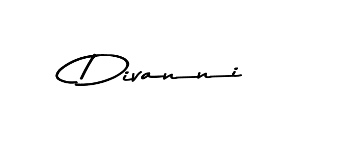 Make a beautiful signature design for name Divanni. With this signature (Asem Kandis PERSONAL USE) style, you can create a handwritten signature for free. Divanni signature style 9 images and pictures png