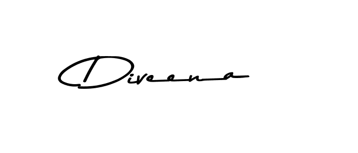 How to make Diveena signature? Asem Kandis PERSONAL USE is a professional autograph style. Create handwritten signature for Diveena name. Diveena signature style 9 images and pictures png