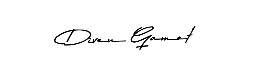 This is the best signature style for the Diven Gamot name. Also you like these signature font (Asem Kandis PERSONAL USE). Mix name signature. Diven Gamot signature style 9 images and pictures png