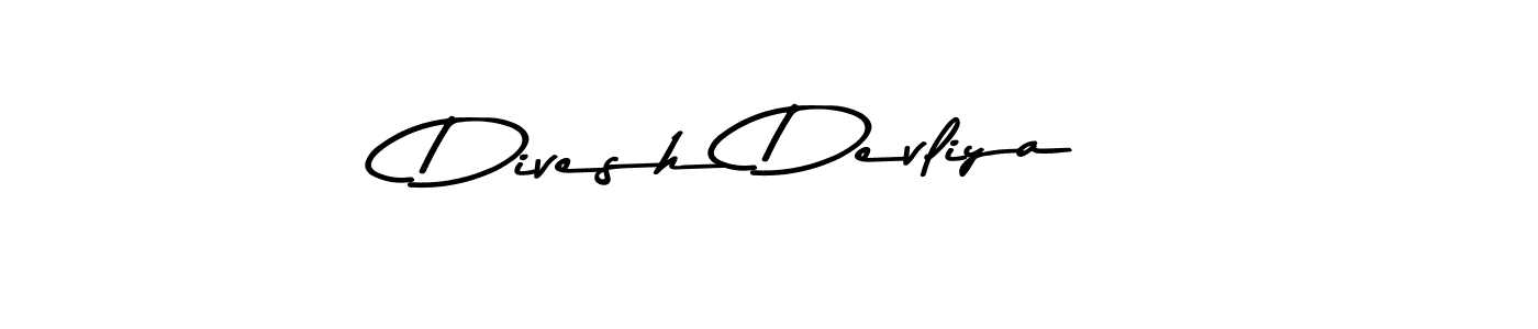 This is the best signature style for the Divesh Devliya name. Also you like these signature font (Asem Kandis PERSONAL USE). Mix name signature. Divesh Devliya signature style 9 images and pictures png