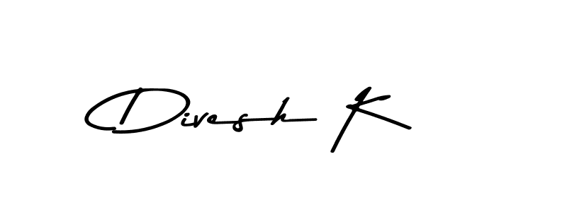 Divesh K stylish signature style. Best Handwritten Sign (Asem Kandis PERSONAL USE) for my name. Handwritten Signature Collection Ideas for my name Divesh K. Divesh K signature style 9 images and pictures png