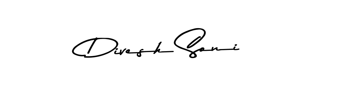 Use a signature maker to create a handwritten signature online. With this signature software, you can design (Asem Kandis PERSONAL USE) your own signature for name Divesh Soni. Divesh Soni signature style 9 images and pictures png