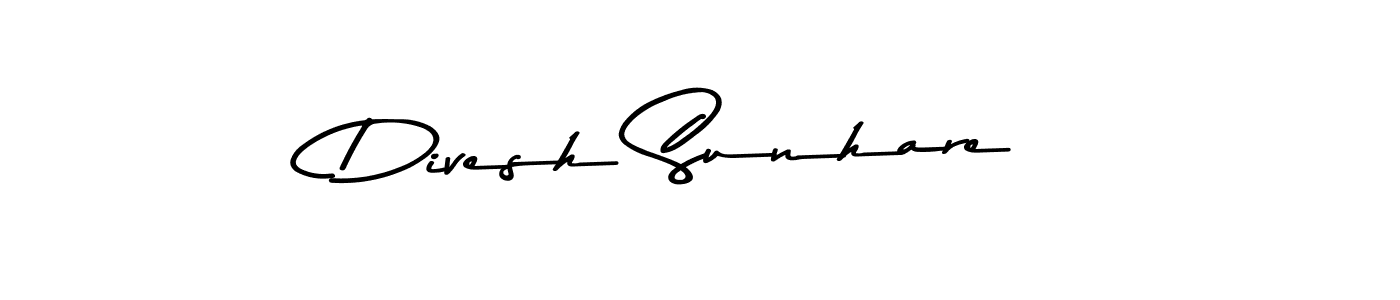 Also You can easily find your signature by using the search form. We will create Divesh Sunhare name handwritten signature images for you free of cost using Asem Kandis PERSONAL USE sign style. Divesh Sunhare signature style 9 images and pictures png