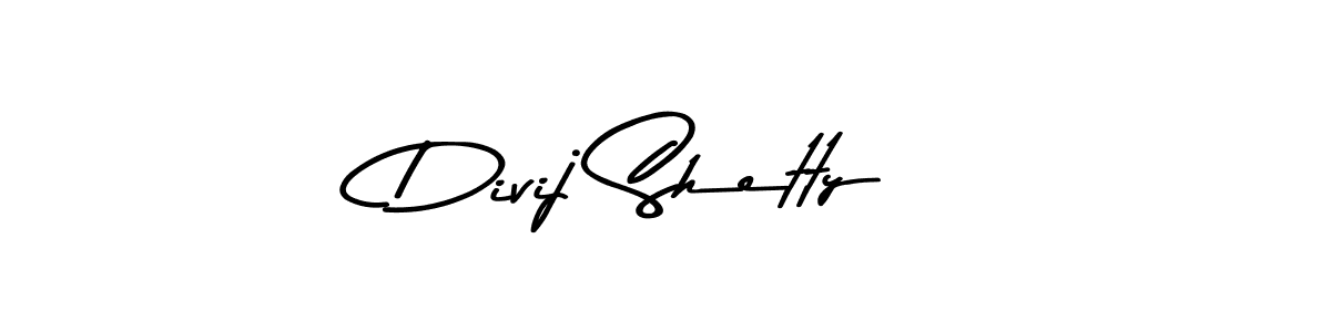 How to make Divij Shetty name signature. Use Asem Kandis PERSONAL USE style for creating short signs online. This is the latest handwritten sign. Divij Shetty signature style 9 images and pictures png