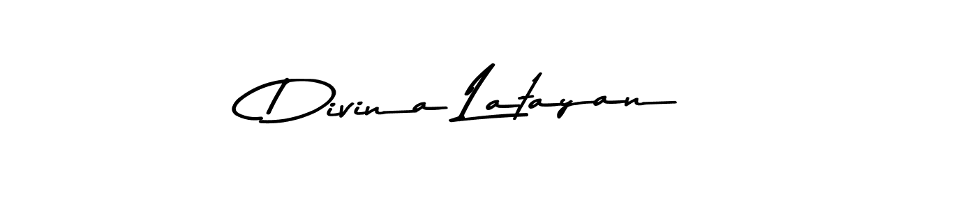 Design your own signature with our free online signature maker. With this signature software, you can create a handwritten (Asem Kandis PERSONAL USE) signature for name Divina Latayan. Divina Latayan signature style 9 images and pictures png