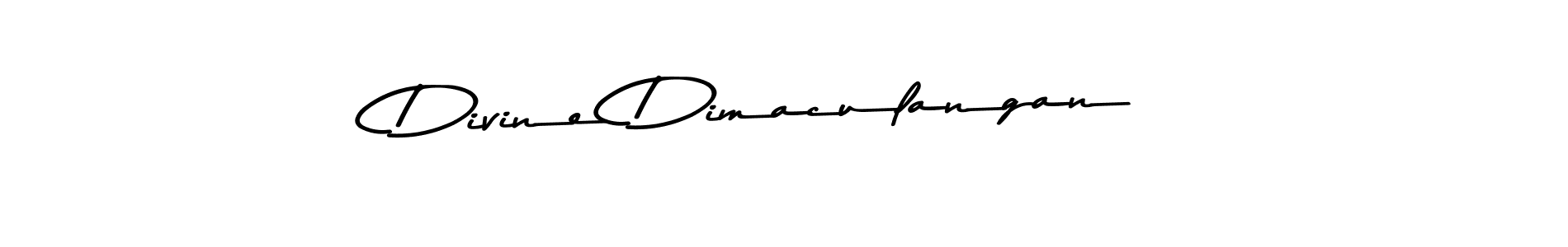 Create a beautiful signature design for name Divine Dimaculangan. With this signature (Asem Kandis PERSONAL USE) fonts, you can make a handwritten signature for free. Divine Dimaculangan signature style 9 images and pictures png