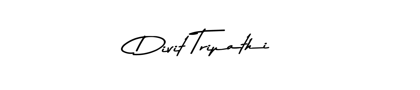 Make a beautiful signature design for name Divit Tripathi. With this signature (Asem Kandis PERSONAL USE) style, you can create a handwritten signature for free. Divit Tripathi signature style 9 images and pictures png