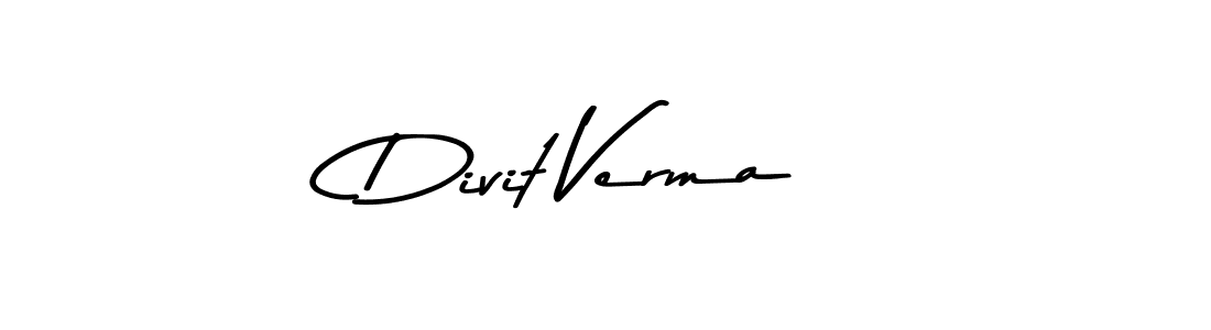 You should practise on your own different ways (Asem Kandis PERSONAL USE) to write your name (Divit Verma) in signature. don't let someone else do it for you. Divit Verma signature style 9 images and pictures png