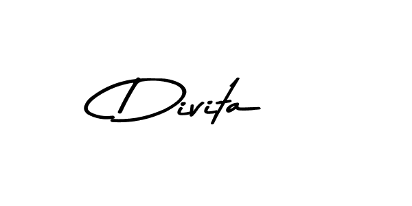 Create a beautiful signature design for name Divita. With this signature (Asem Kandis PERSONAL USE) fonts, you can make a handwritten signature for free. Divita signature style 9 images and pictures png