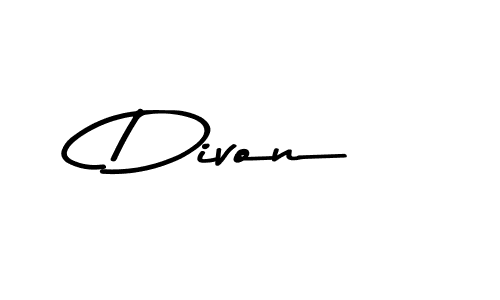Use a signature maker to create a handwritten signature online. With this signature software, you can design (Asem Kandis PERSONAL USE) your own signature for name Divon. Divon signature style 9 images and pictures png