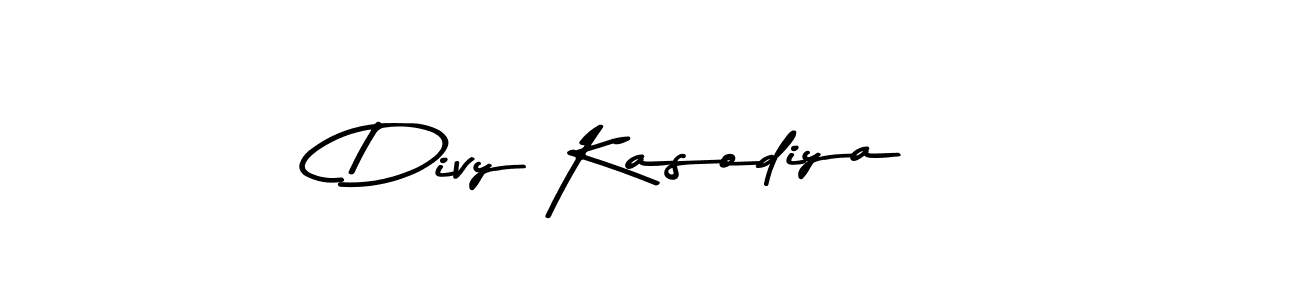 Create a beautiful signature design for name Divy Kasodiya. With this signature (Asem Kandis PERSONAL USE) fonts, you can make a handwritten signature for free. Divy Kasodiya signature style 9 images and pictures png