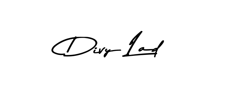 Create a beautiful signature design for name Divy Lad. With this signature (Asem Kandis PERSONAL USE) fonts, you can make a handwritten signature for free. Divy Lad signature style 9 images and pictures png
