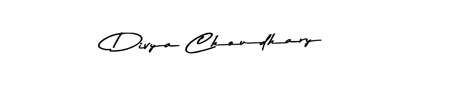 How to make Divya Choudhary name signature. Use Asem Kandis PERSONAL USE style for creating short signs online. This is the latest handwritten sign. Divya Choudhary signature style 9 images and pictures png