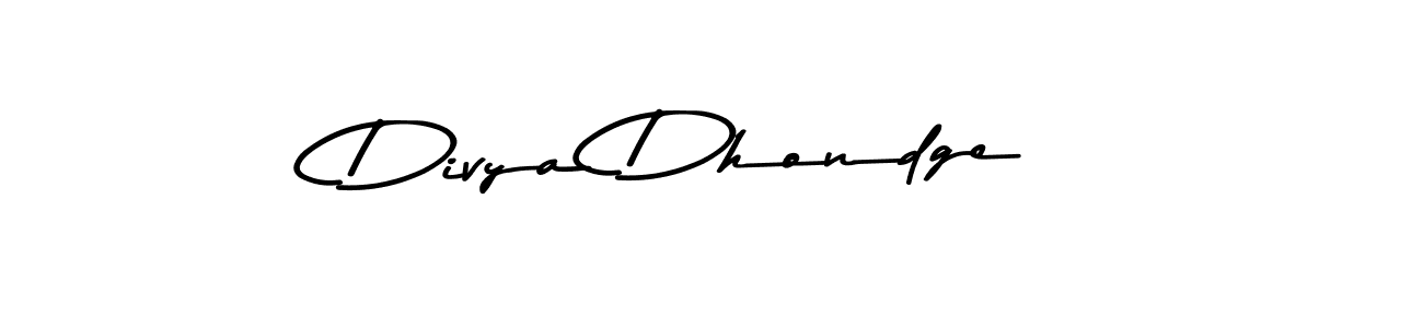 Make a beautiful signature design for name Divya Dhondge. With this signature (Asem Kandis PERSONAL USE) style, you can create a handwritten signature for free. Divya Dhondge signature style 9 images and pictures png