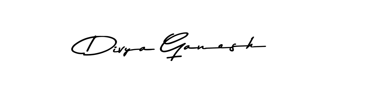 Create a beautiful signature design for name Divya Ganesh. With this signature (Asem Kandis PERSONAL USE) fonts, you can make a handwritten signature for free. Divya Ganesh signature style 9 images and pictures png