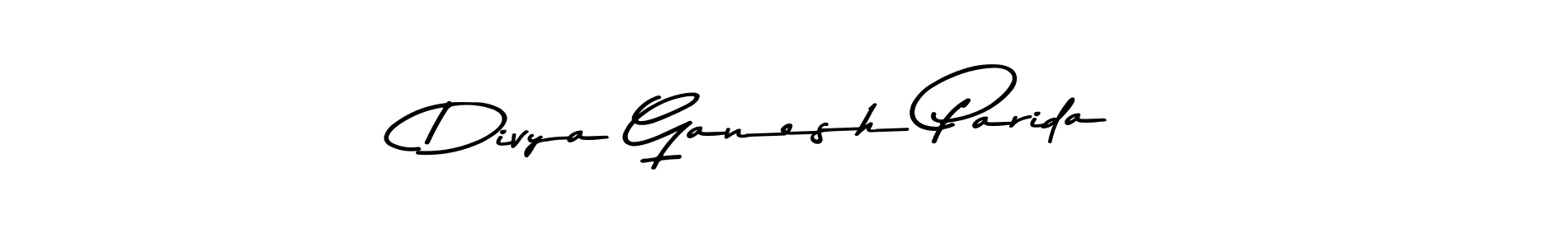 Create a beautiful signature design for name Divya Ganesh Parida. With this signature (Asem Kandis PERSONAL USE) fonts, you can make a handwritten signature for free. Divya Ganesh Parida signature style 9 images and pictures png