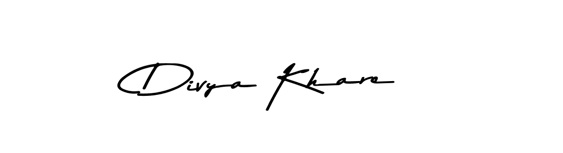 Design your own signature with our free online signature maker. With this signature software, you can create a handwritten (Asem Kandis PERSONAL USE) signature for name Divya Khare. Divya Khare signature style 9 images and pictures png