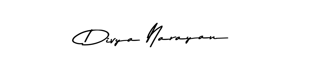 Create a beautiful signature design for name Divya Narayan. With this signature (Asem Kandis PERSONAL USE) fonts, you can make a handwritten signature for free. Divya Narayan signature style 9 images and pictures png
