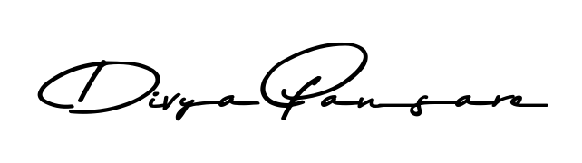 Style your name Divya Pansare with confidence using Asem Kandis PERSONAL USE signature design. Simple, elegant, and ready for immediate document use. Divya Pansare signature style 9 images and pictures png