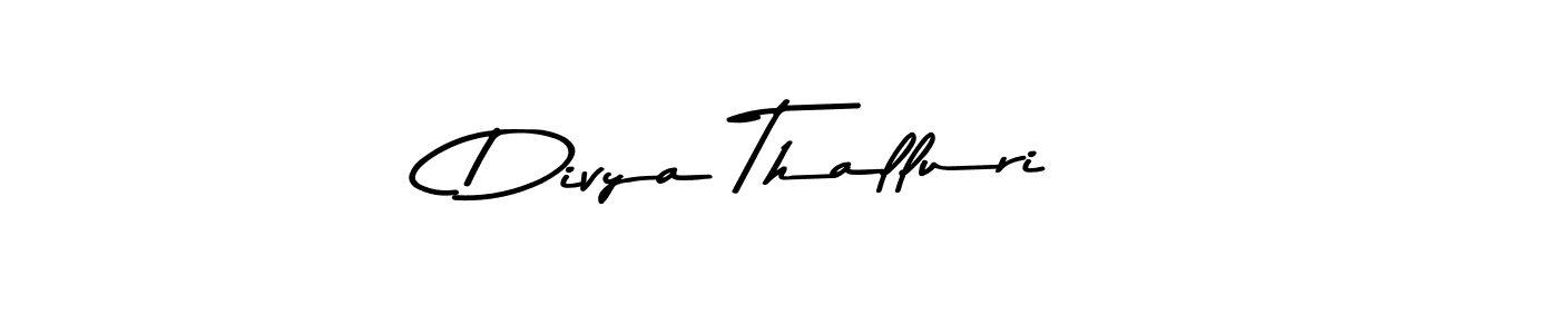 Design your own signature with our free online signature maker. With this signature software, you can create a handwritten (Asem Kandis PERSONAL USE) signature for name Divya Thalluri. Divya Thalluri signature style 9 images and pictures png