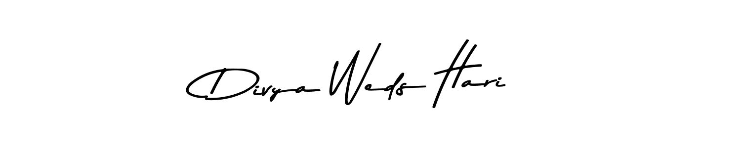 You should practise on your own different ways (Asem Kandis PERSONAL USE) to write your name (Divya Weds Hari) in signature. don't let someone else do it for you. Divya Weds Hari signature style 9 images and pictures png