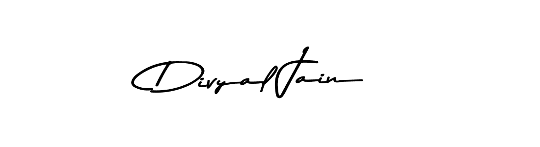 Create a beautiful signature design for name Divyal Jain. With this signature (Asem Kandis PERSONAL USE) fonts, you can make a handwritten signature for free. Divyal Jain signature style 9 images and pictures png