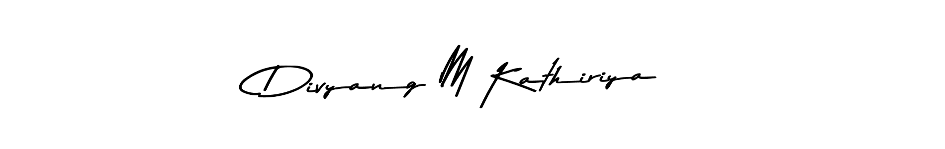 Divyang M Kathiriya stylish signature style. Best Handwritten Sign (Asem Kandis PERSONAL USE) for my name. Handwritten Signature Collection Ideas for my name Divyang M Kathiriya. Divyang M Kathiriya signature style 9 images and pictures png