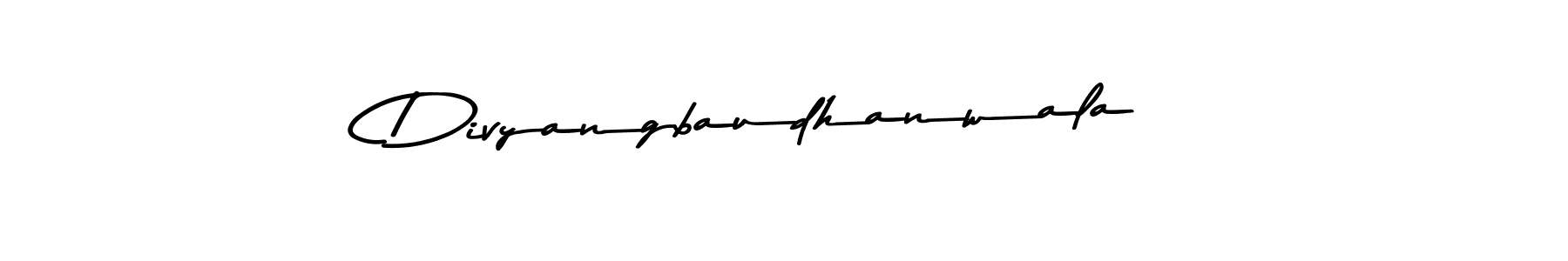 Make a beautiful signature design for name Divyangbaudhanwala. With this signature (Asem Kandis PERSONAL USE) style, you can create a handwritten signature for free. Divyangbaudhanwala signature style 9 images and pictures png