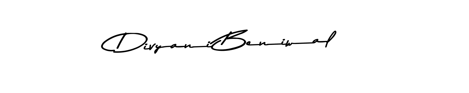 Asem Kandis PERSONAL USE is a professional signature style that is perfect for those who want to add a touch of class to their signature. It is also a great choice for those who want to make their signature more unique. Get Divyani Beniwal name to fancy signature for free. Divyani Beniwal signature style 9 images and pictures png