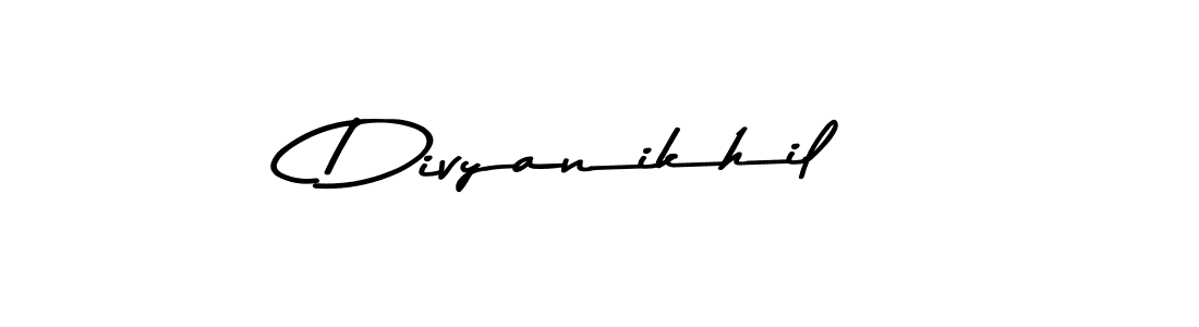 Use a signature maker to create a handwritten signature online. With this signature software, you can design (Asem Kandis PERSONAL USE) your own signature for name Divyanikhil. Divyanikhil signature style 9 images and pictures png