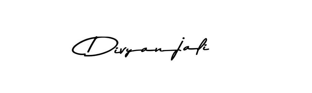 How to make Divyanjali name signature. Use Asem Kandis PERSONAL USE style for creating short signs online. This is the latest handwritten sign. Divyanjali signature style 9 images and pictures png