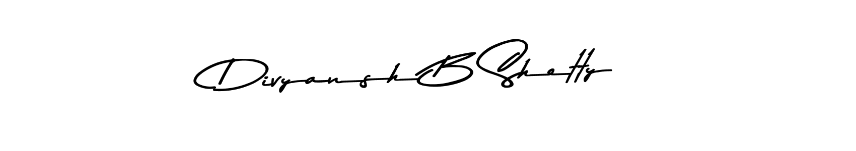 Divyansh B Shetty stylish signature style. Best Handwritten Sign (Asem Kandis PERSONAL USE) for my name. Handwritten Signature Collection Ideas for my name Divyansh B Shetty. Divyansh B Shetty signature style 9 images and pictures png