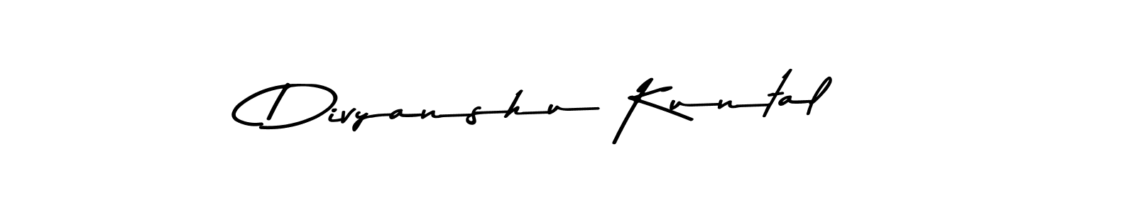 Create a beautiful signature design for name Divyanshu Kuntal. With this signature (Asem Kandis PERSONAL USE) fonts, you can make a handwritten signature for free. Divyanshu Kuntal signature style 9 images and pictures png