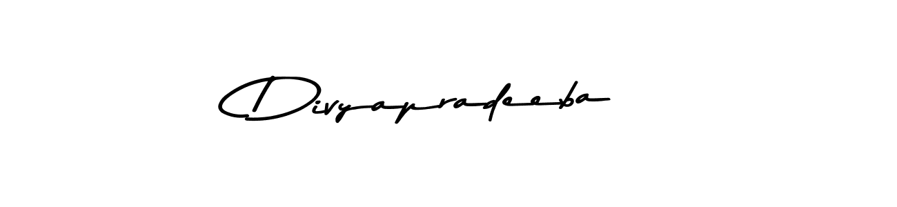 Make a beautiful signature design for name Divyapradeeba. With this signature (Asem Kandis PERSONAL USE) style, you can create a handwritten signature for free. Divyapradeeba signature style 9 images and pictures png